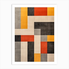 Modernist Matrix; Mid Century Geometric Exploration Art Print