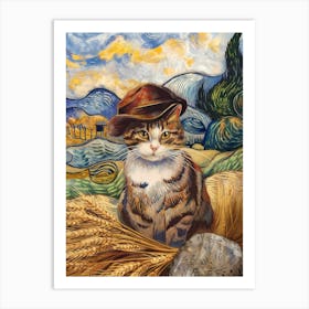 Cat In Hat Art Print