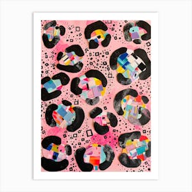 Black Square And Leopard Art Print