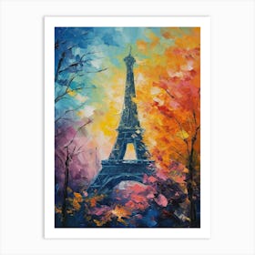 Eiffel Tower Paris France Monet Style 32 Art Print