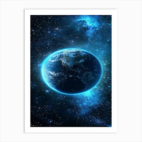 Earth In Space Art Print