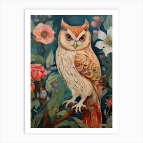 Eastern Screech Owl 3 Detailed Bird Painting Art Print