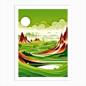 Landscape Illustration Art Print