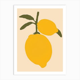 Lemons On A Branch Art Print