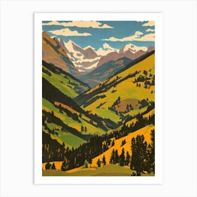 Pyrénées National Park France Vintage Poster Art Print