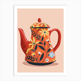 Teapot With Flowers 8 Art Print