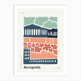 Travel Acropolis Athens Greece Abstract Gallery Art Print