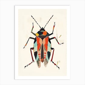 Colourful Insect Illustration Boxelder Bug 8 Art Print