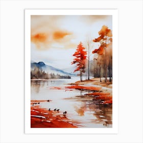 Watercolour Painting Art Print