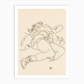 Erotic Art Woman; Reclining Woman with Raised Skirt (1918), Egon Schiele Art Print