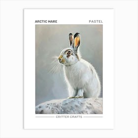 Arctic Hare Pastel Watercolour 3 Poster Póster