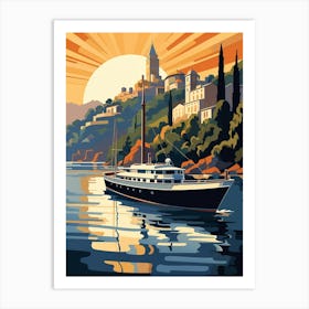 Bosphorus Cruise Prince Islands Pixel Art 3 Art Print