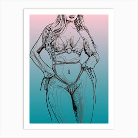 Abstract Geometric Sexy Woman (45) 1 Art Print