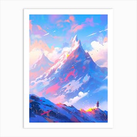 Abstract Mountain 1 Art Print