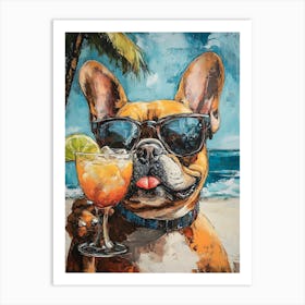 Whimsical Frenchies At The Bar 31 Art Print