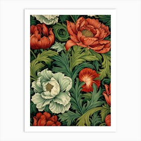 Floral Wallpaper 19 Art Print