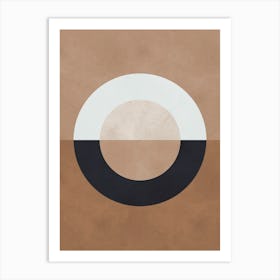 Geometric harmony in brown 4 Art Print