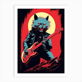 Rock Cat Art Print