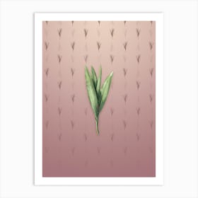 Vintage Autumn Crocus Botanical on Dusty Pink Pattern n.2159 Art Print