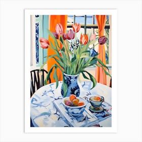 Tulips in a Vase Still life Modern art Art Print