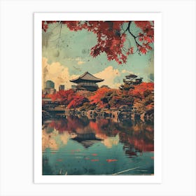 Ueno Park In Tokyo Mid Century Modern 1 Art Print