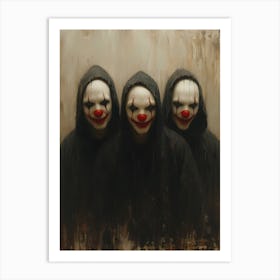 Three Clowns Art Print