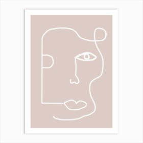 Portrait Of A Woman Line Art Art Print