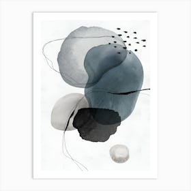 Black And White Abstract Painting Art Print