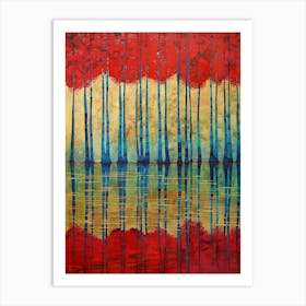 'Red Trees' Art Print