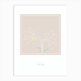 Lily - Botanical Art Art Print