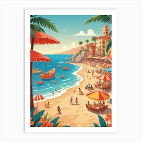 Beach Scene 1 Art Print