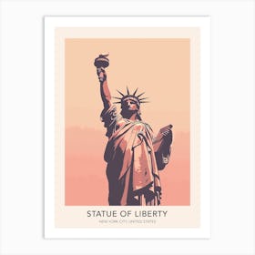 Statue Of Liberty New York City United States 2 Travel Poster Art Print