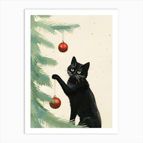 Christmas Cat 2 Art Print