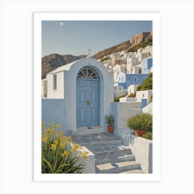 Greek Island Church Art Print