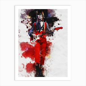 Smudge Of Portrait David Bowie 1 Art Print