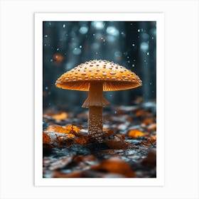 Mushroom In The Rain Art Print