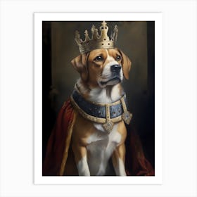 King Beagle 1 Art Print