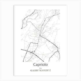 Capriolo,Italy Minimalist Map Affiche