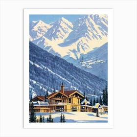 Snowbird, Usa Ski Resort Vintage Landscape 1 Skiing Poster Art Print