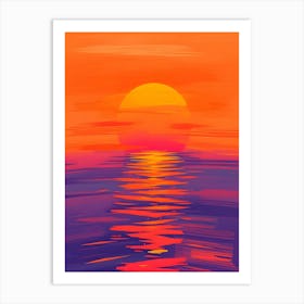 Sunset Over The Ocean 31 Art Print