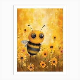 Andrena Bee Storybook Illustration 1 Art Print