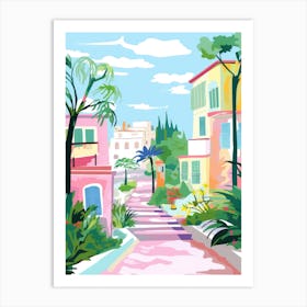 San Remo, Italy Colourful View 2 Art Print