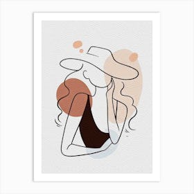 Woman In A Hat Art Print