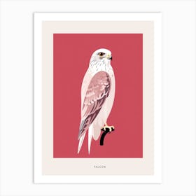 Minimalist Falcon 4 Bird Poster Art Print