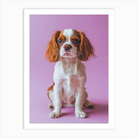 King Charles Spaniels.Generated AI. Wall Art Print 1 Art Print