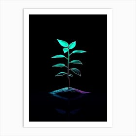 Neon Plant 22 Art Print