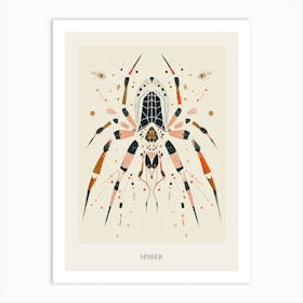 Colourful Insect Illustration Spider 1 Poster Art Print