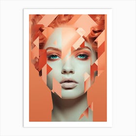 Abstract Geometric Lady 1 Art Print