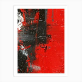 Abstract Painting, Red And Black 1 Art Print