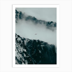 Flying Above Mountains Art Print